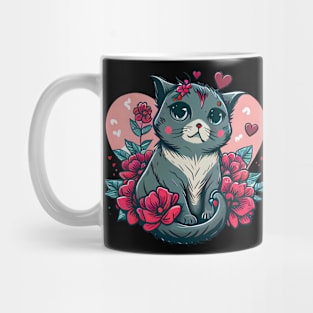 Cute Valentines Cat Mug